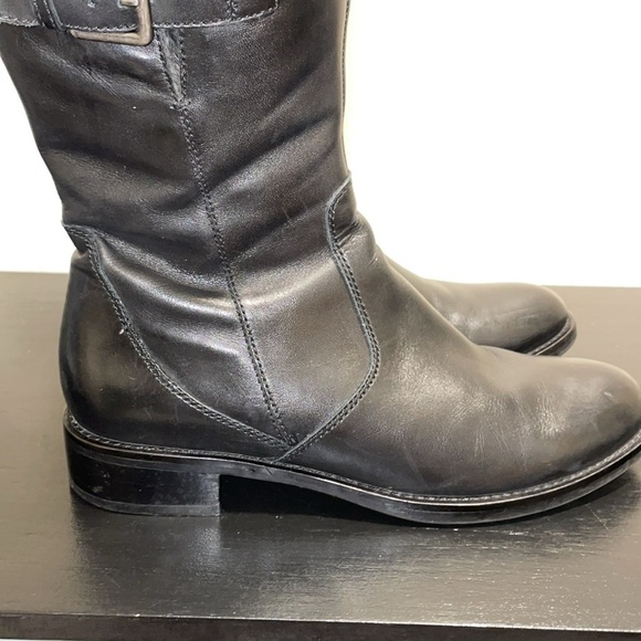 ECCO Hobart Tall Leather 3 Buckle Riding Boots.  Size 8.5. - Picture 6 of 14